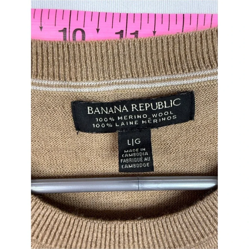 Banana Republic merino wool sweater top Crewneck Sweater - Camel